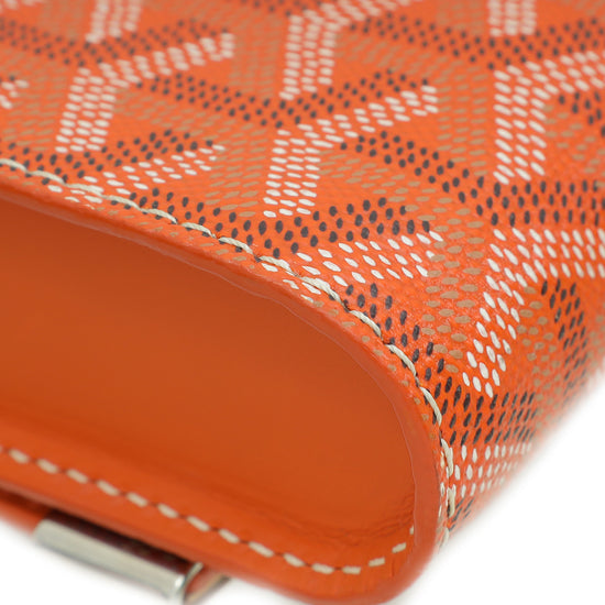 Goyard Orange Goyardine Monte Carlo PM Clutch