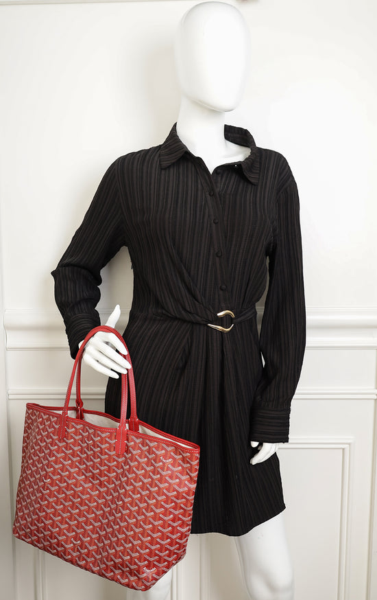 Goyard Red Goyardine Saint Louis PM Bag-Goyard-THE CLOSET