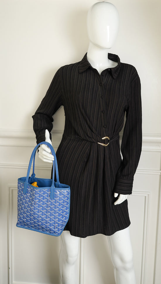 Goyard Blue Reversible Mini Anjou Bag