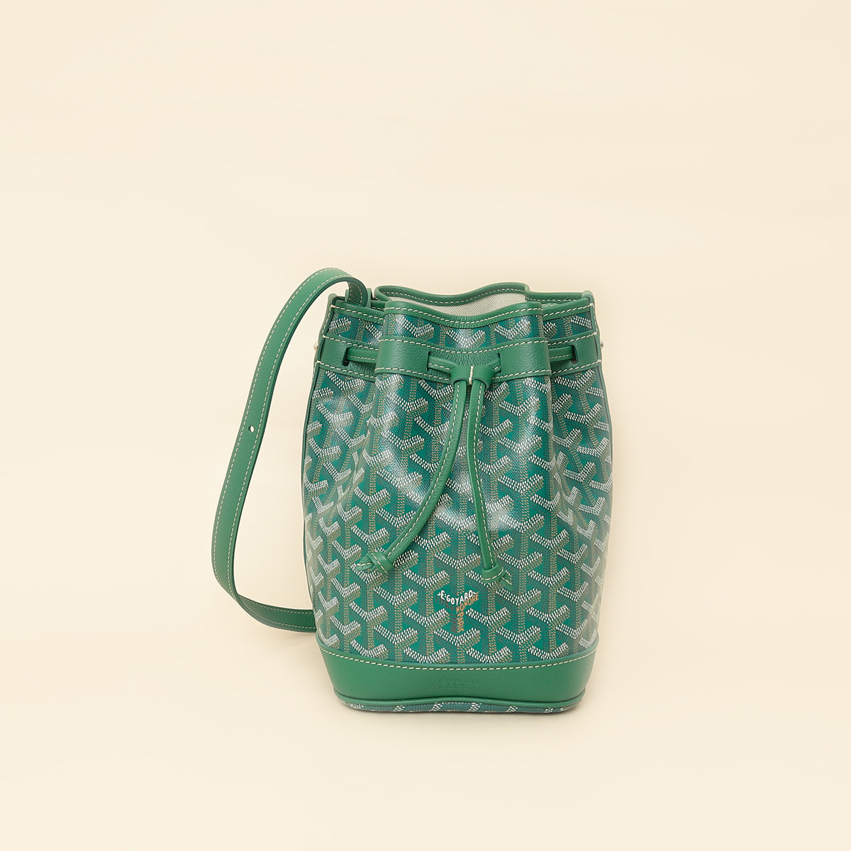 Goyard Green Goyardine Petit Flot Bucket PM Bag-Goyard-THE CLOSET