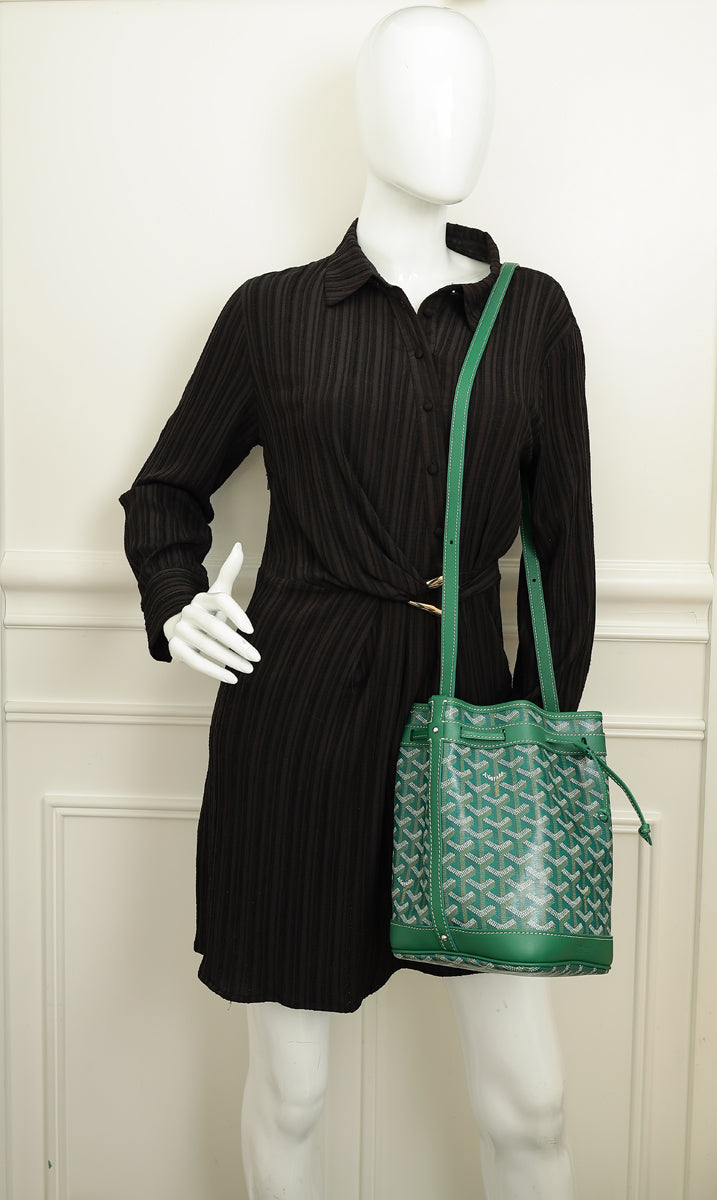 Goyard Green Goyardine Petit Flot Bucket PM Bag-Goyard-THE CLOSET