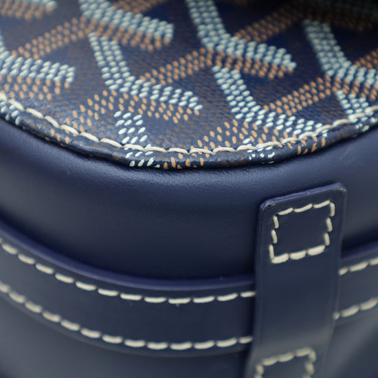 Goyard Navy Blue Goyardine Belvedere II PM Bag