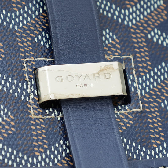 Goyard Navy Blue Goyardine Belvedere II PM Bag