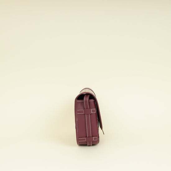 Goyard Burgundy Goyardine Belvedere PM Messenger Bag