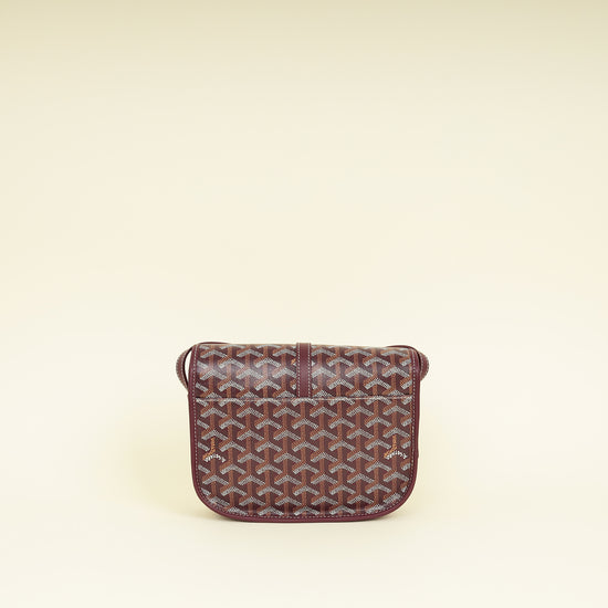 Goyard Burgundy Goyardine Belvedere PM Messenger Bag