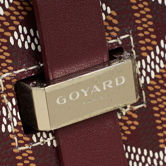 Goyard Burgundy Goyardine Belvedere PM Messenger Bag