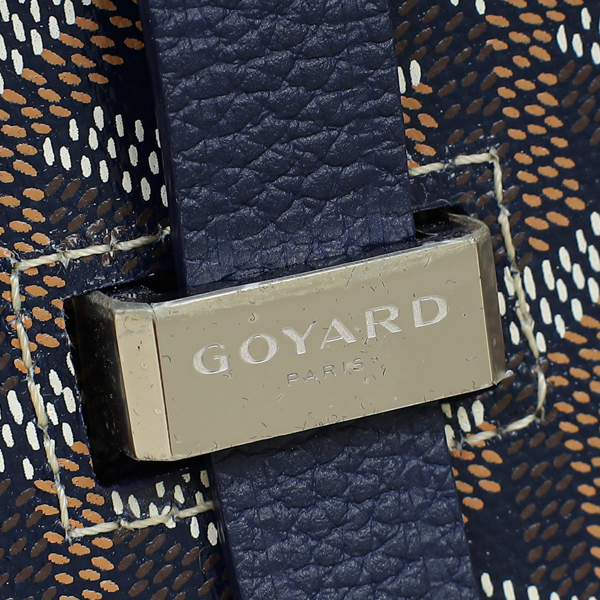 Goyard Navy Blue Goyardine Belvedere PM Messenger Bag