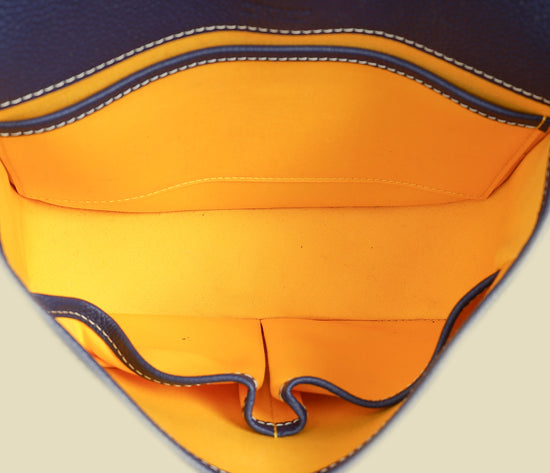 Goyard Navy Blue Goyardine Belvedere PM Messenger Bag