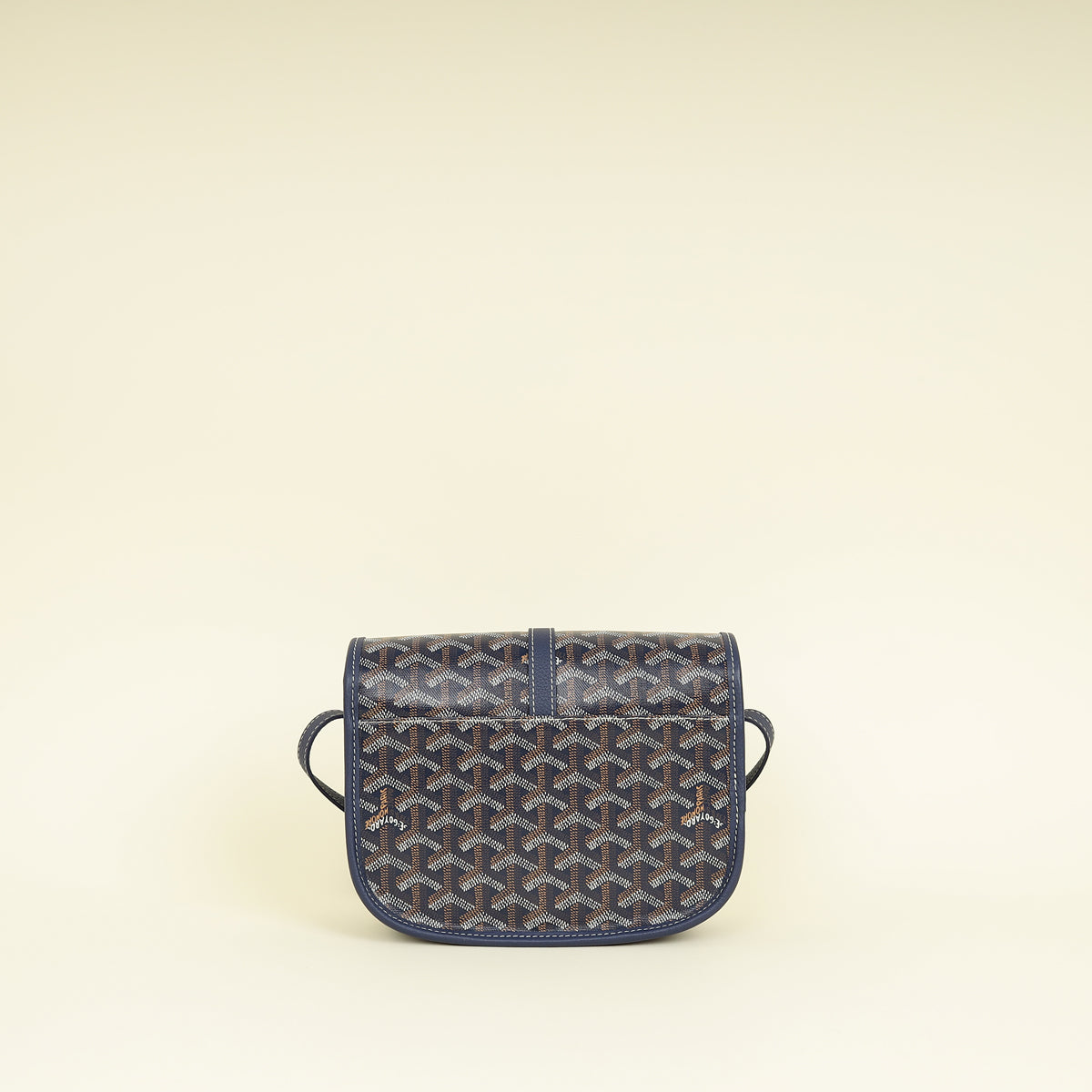 Goyard Navy Blue Goyardine Belvedere PM Messenger Bag