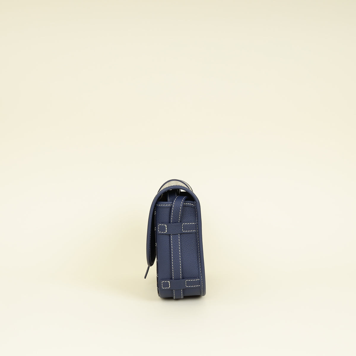 Goyard Navy Blue Goyardine Belvedere PM Messenger Bag