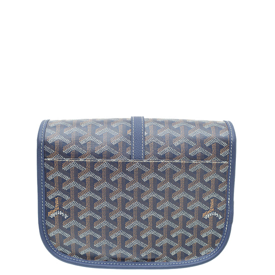 Goyard Navy Blue Goyardine Belvedere II PM Messenger Bag