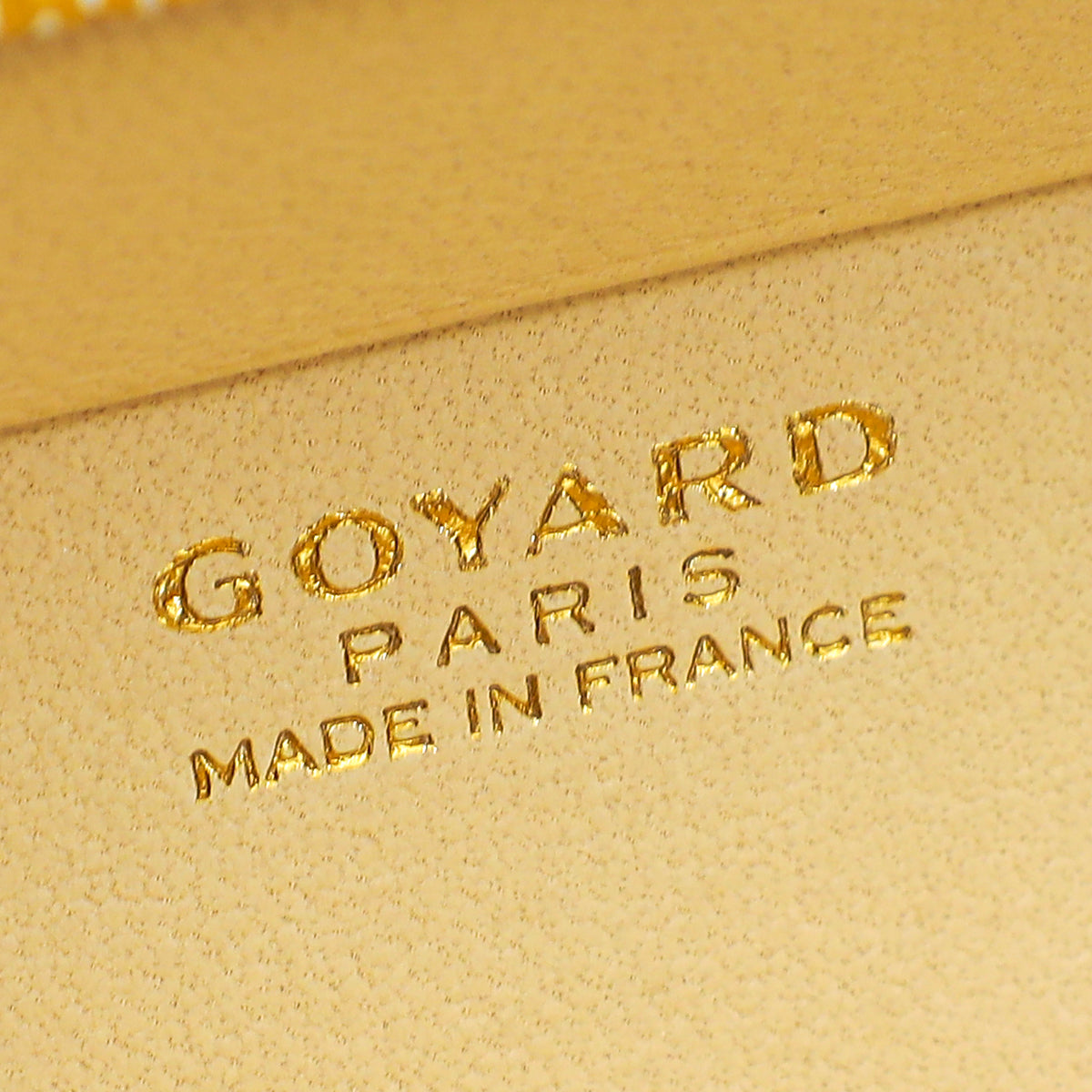 Goyard Metallic Yellow Gold Goyardine Minaudiere Trunk Bag