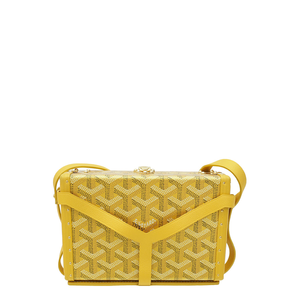 Goyard Metallic Yellow Gold Goyardine Minaudiere Trunk Bag – THE