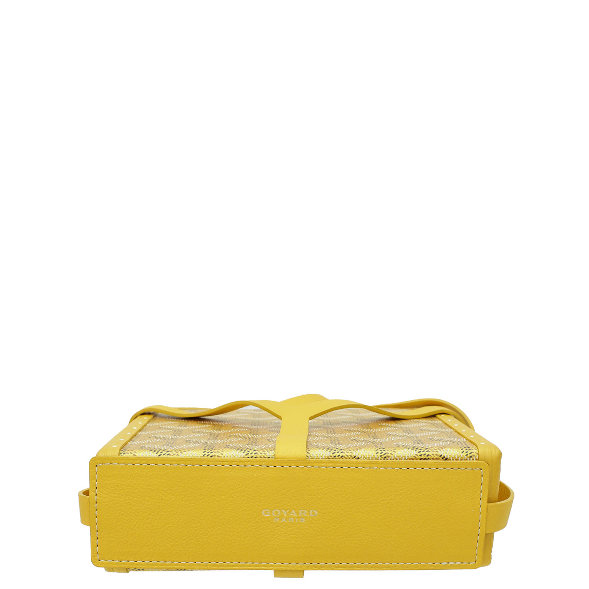 Goyard Metallic Yellow Gold Goyardine Minaudiere Trunk Bag