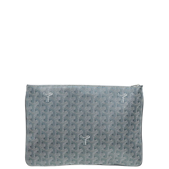 Goyard Grey Goyardine Senat MM Pouch THE CLOSET