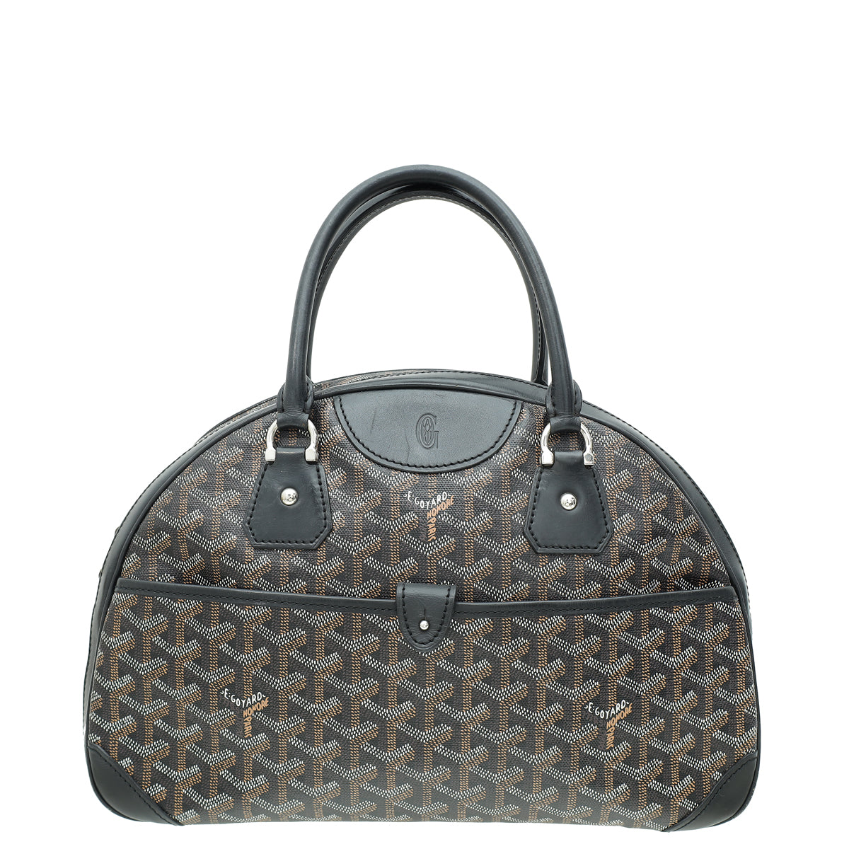 Goyard Black Goyardine St, Jeanne MM Bowler Bag-Goyard-THE CLOSET