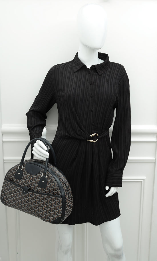 Goyard Black Goyardine St, Jeanne MM Bowler Bag