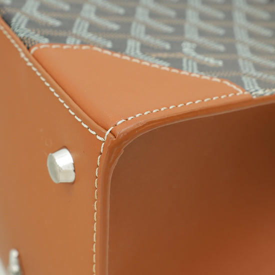 Goyard Tan Goyardine Saigon PM Structure Bag