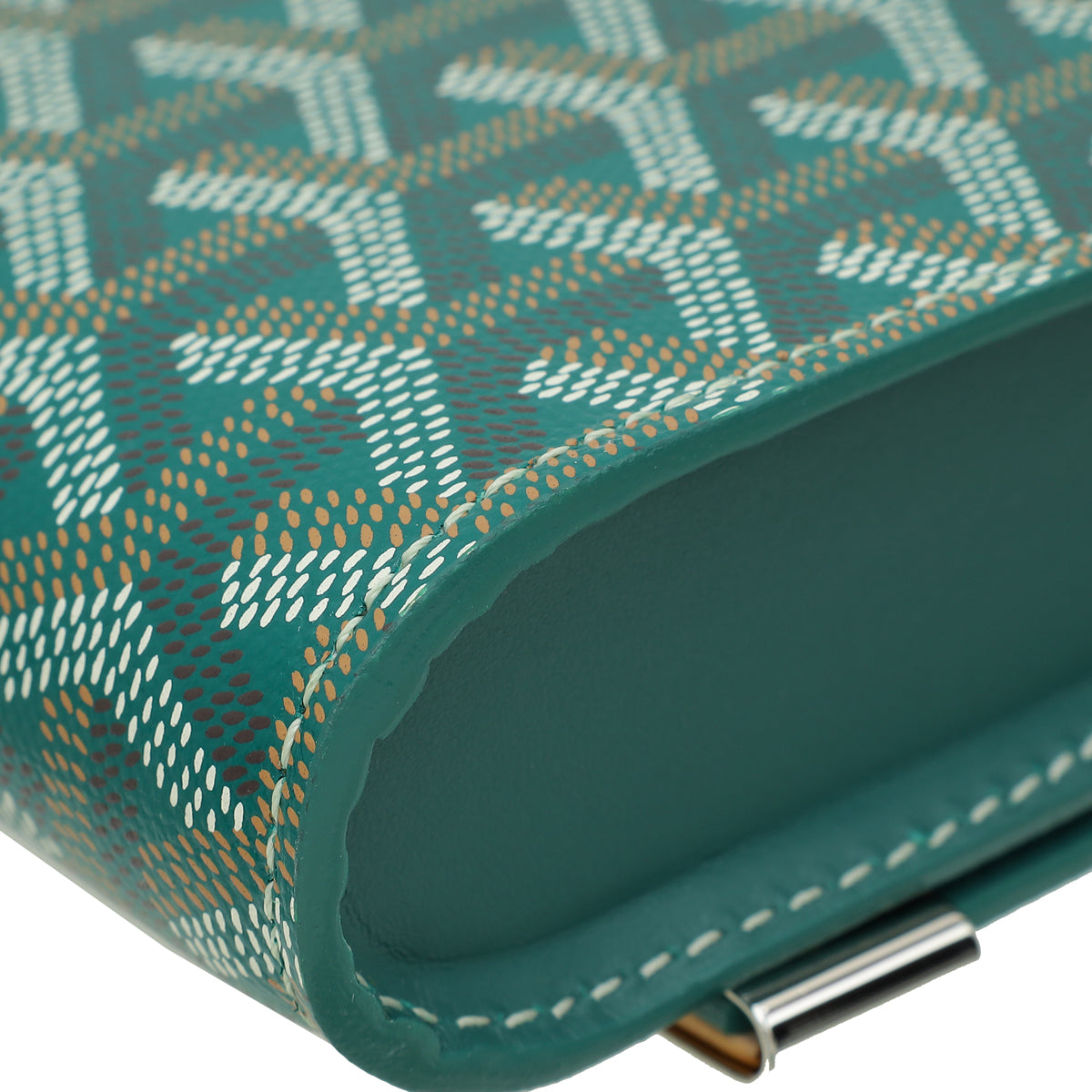 Goyard Green Goyardine Monte-Carlo PM Clutch W/ Strap