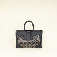 Goyard Black Goyardine Cabas Saigon MM Tote Bag
