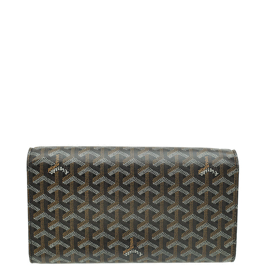 Goyard Black Goyardine Monte Carlo PM Strap Clutch