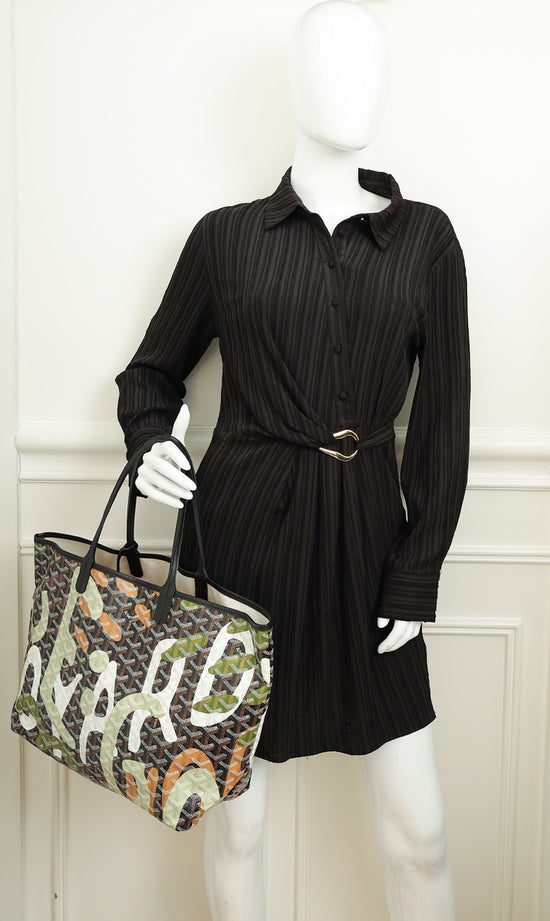 Goyard Black Multicolor Ltd. Ed. Lettres Camouflage Saint Louis PM Bag-Goyard-THE CLOSET