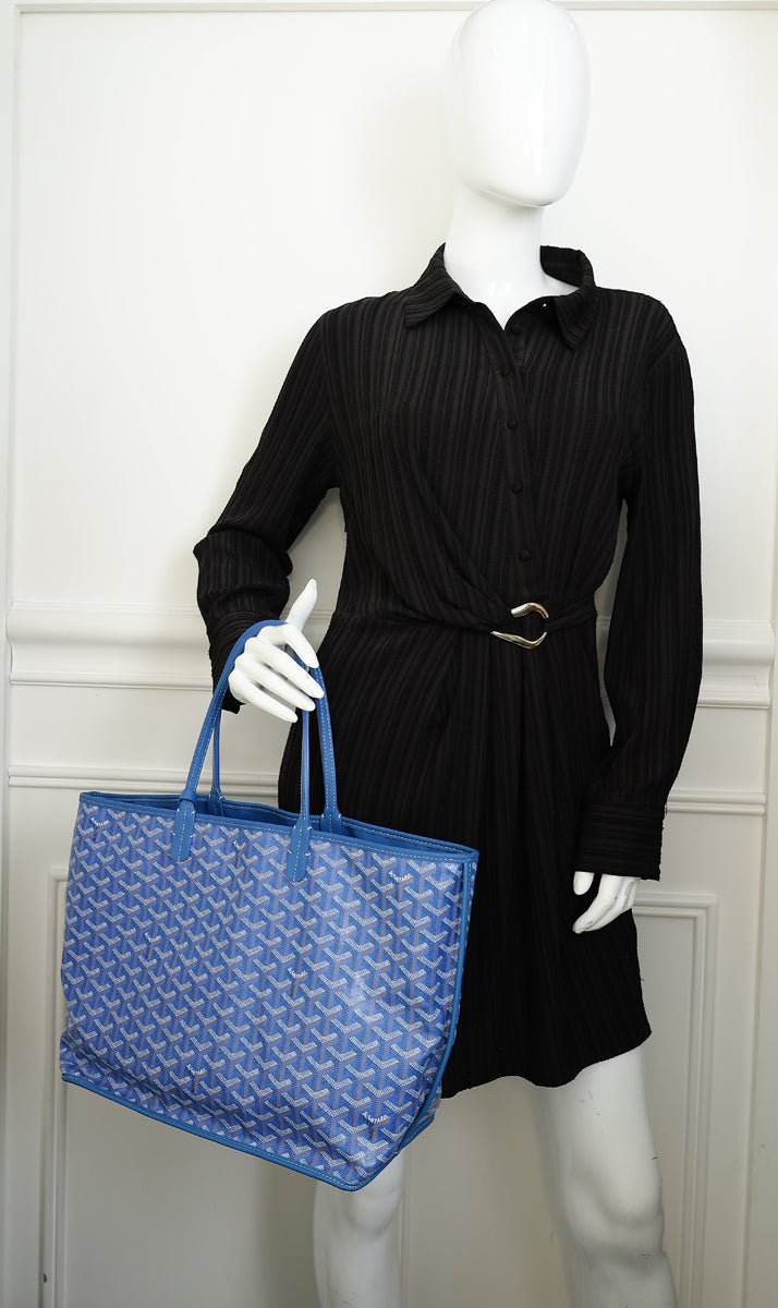 Goyard Blue Goyardine Anjou Reversible PM Bag | Pre-Owned The