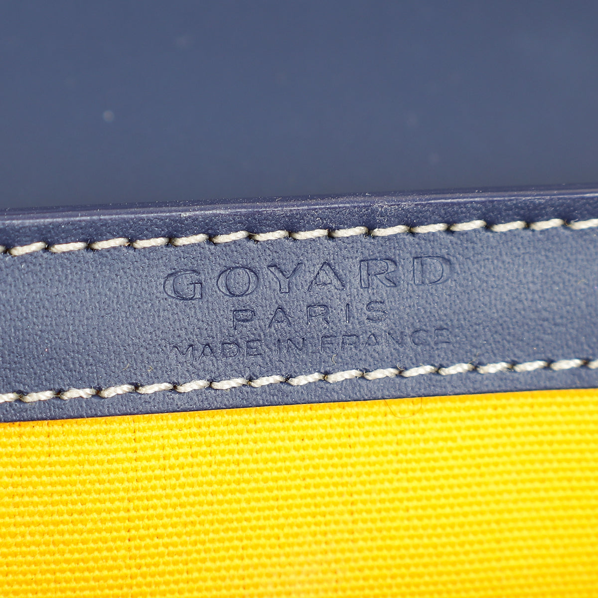 Goyard Navy Blue Goyardine Saigon Structure Mini Bag