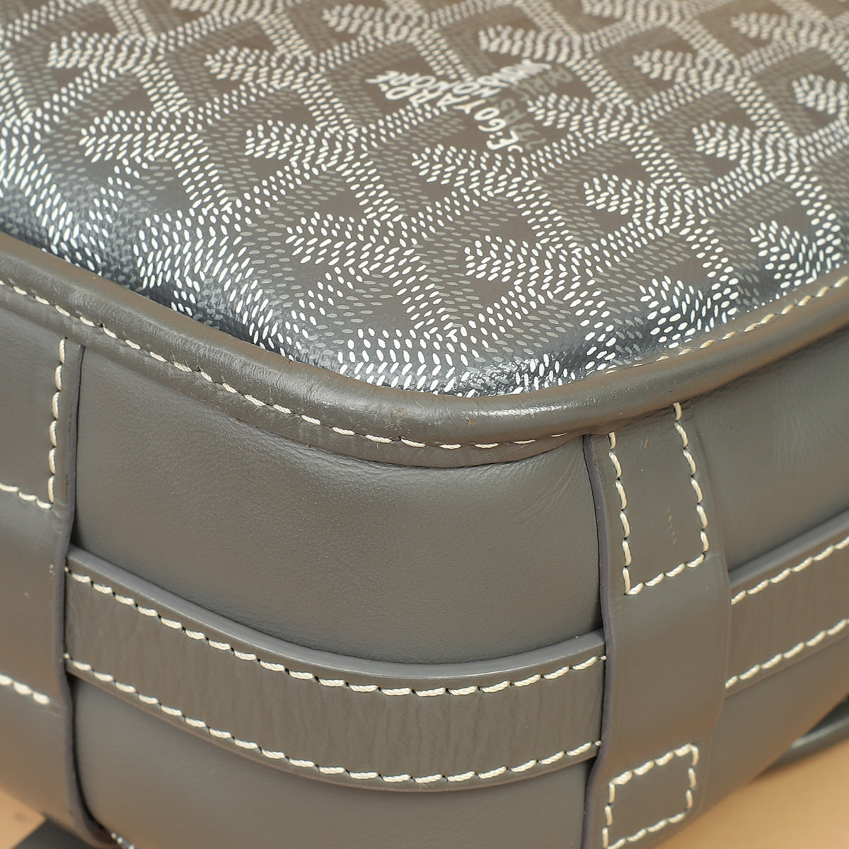 Goyard Gray Goyardine Belvedere MM Bag-Goyard-THE CLOSET