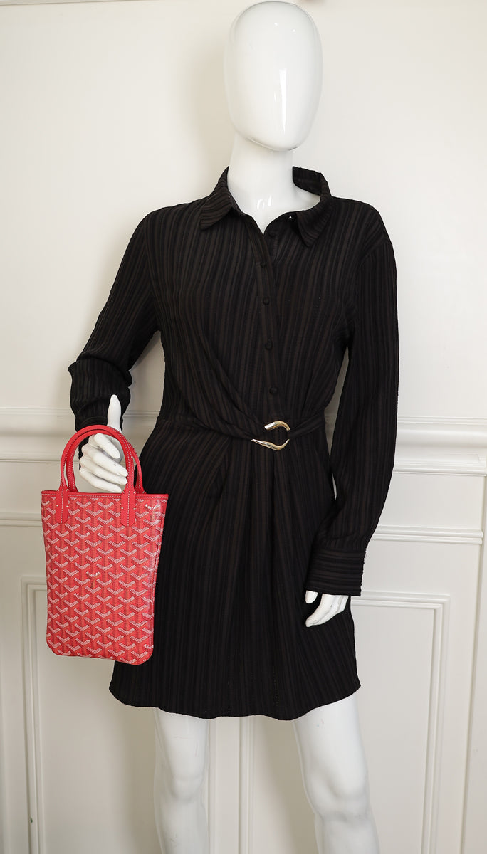 Goyard Fuchsia Goyardine L.E 2025 Poitiers Floral Interior Print PM Mini Bag-Goyard-THE CLOSET