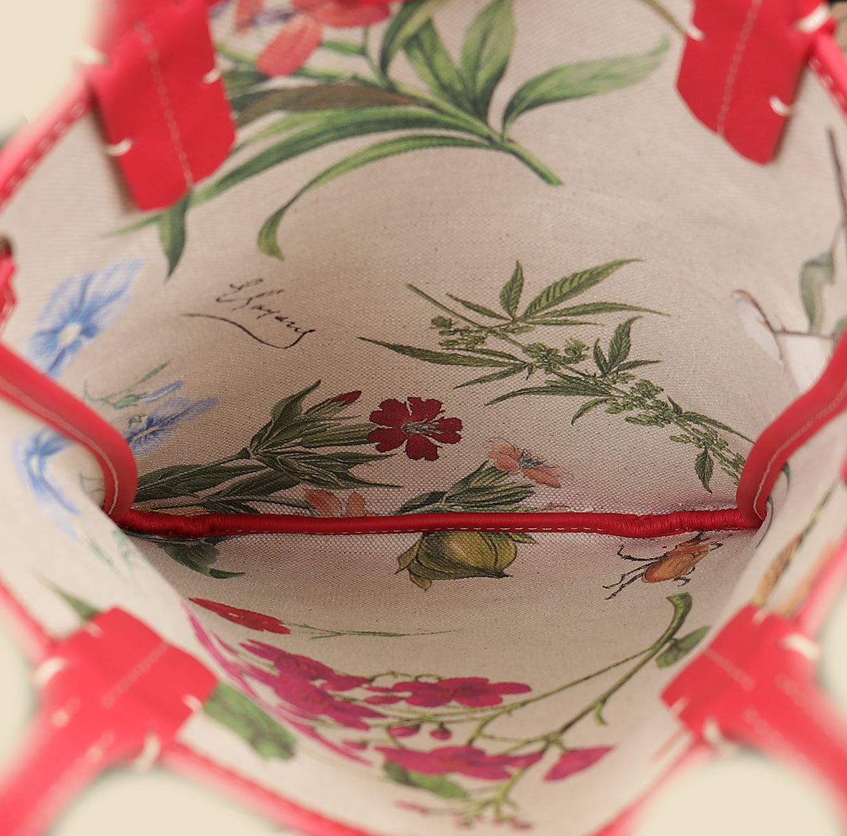 Goyard Fuchsia Goyardine L.E 2025 Poitiers Floral Interior Print PM Mini Bag-Goyard-THE CLOSET