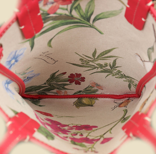 Goyard Fuchsia Goyardine L.E 2025 Poitiers Floral Interior Print PM Mini Bag-Goyard-THE CLOSET