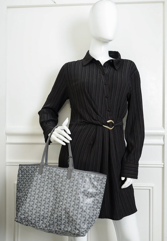 Goyard Grey Goyardine Saint Louis PM Bag