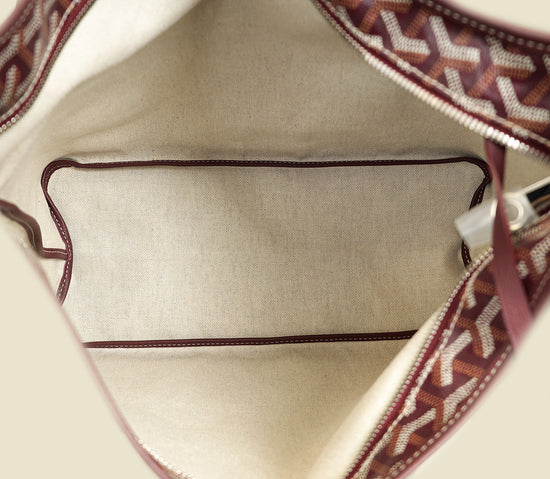 Goyard Burgundy Goyardine Boheme Hobo Bag