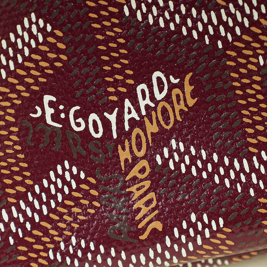 Goyard Burgundy Goyardine Boheme Hobo Bag