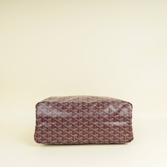 Goyard Burgundy Goyardine Boheme Hobo Bag