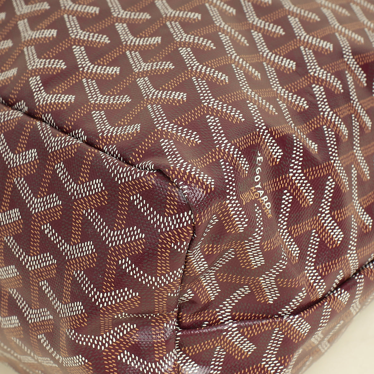 Goyard Burgundy Goyardine Boheme Hobo Bag
