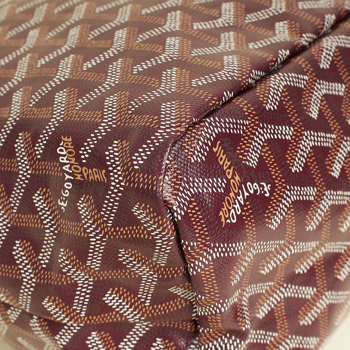 Goyard Burgundy Goyardine Boheme Hobo Bag