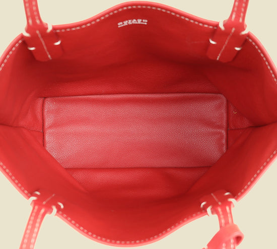 Goyard Red Reversible Anjou Mini Bag W/ Magnetic Charm