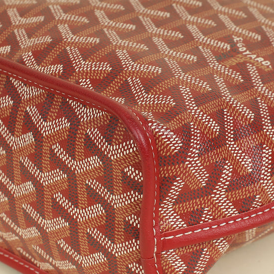 Goyard Red Reversible Anjou Mini Bag W/ Magnetic Charm