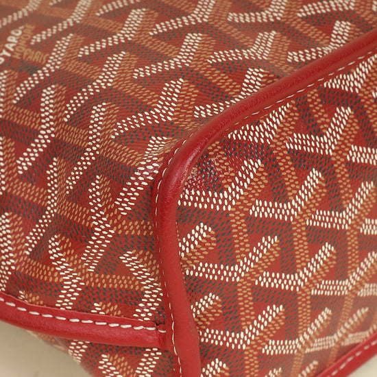 Goyard Red Reversible Anjou Mini Bag W/ Magnetic Charm