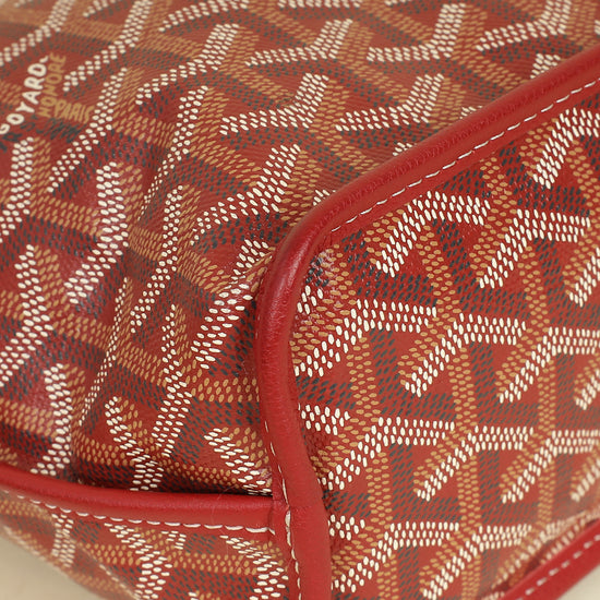 Goyard Red Reversible Anjou Mini Bag W/ Magnetic Charm