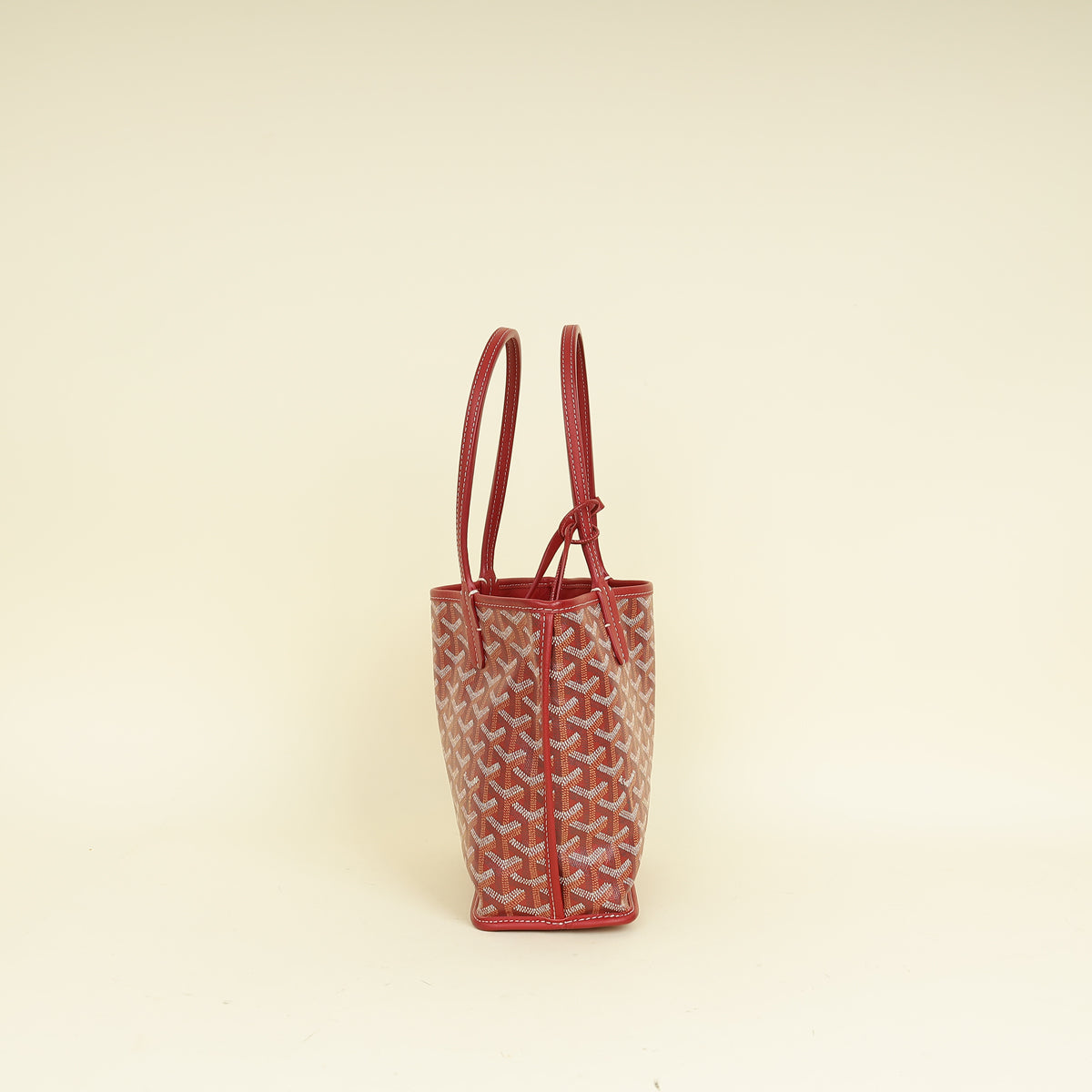 Goyard Red Reversible Anjou Mini Bag W/ Magnetic Charm