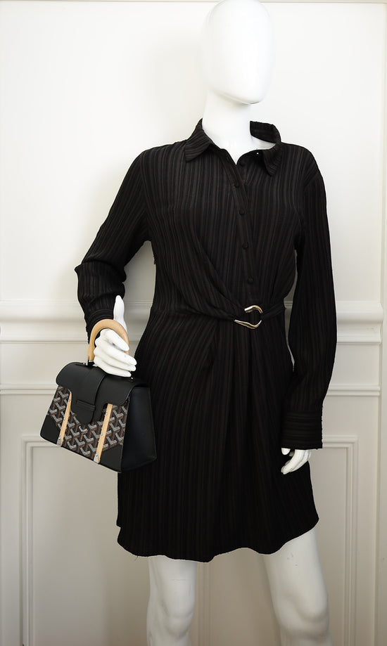 Goyard Black Saigon Mini Structure Bag