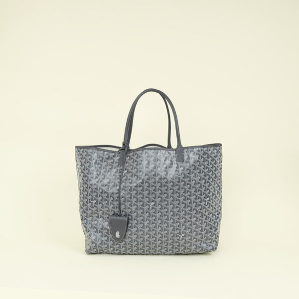 Goyard Grey Goyardine Saint Louis GM Bag W/ Clip | Pre-Owned The