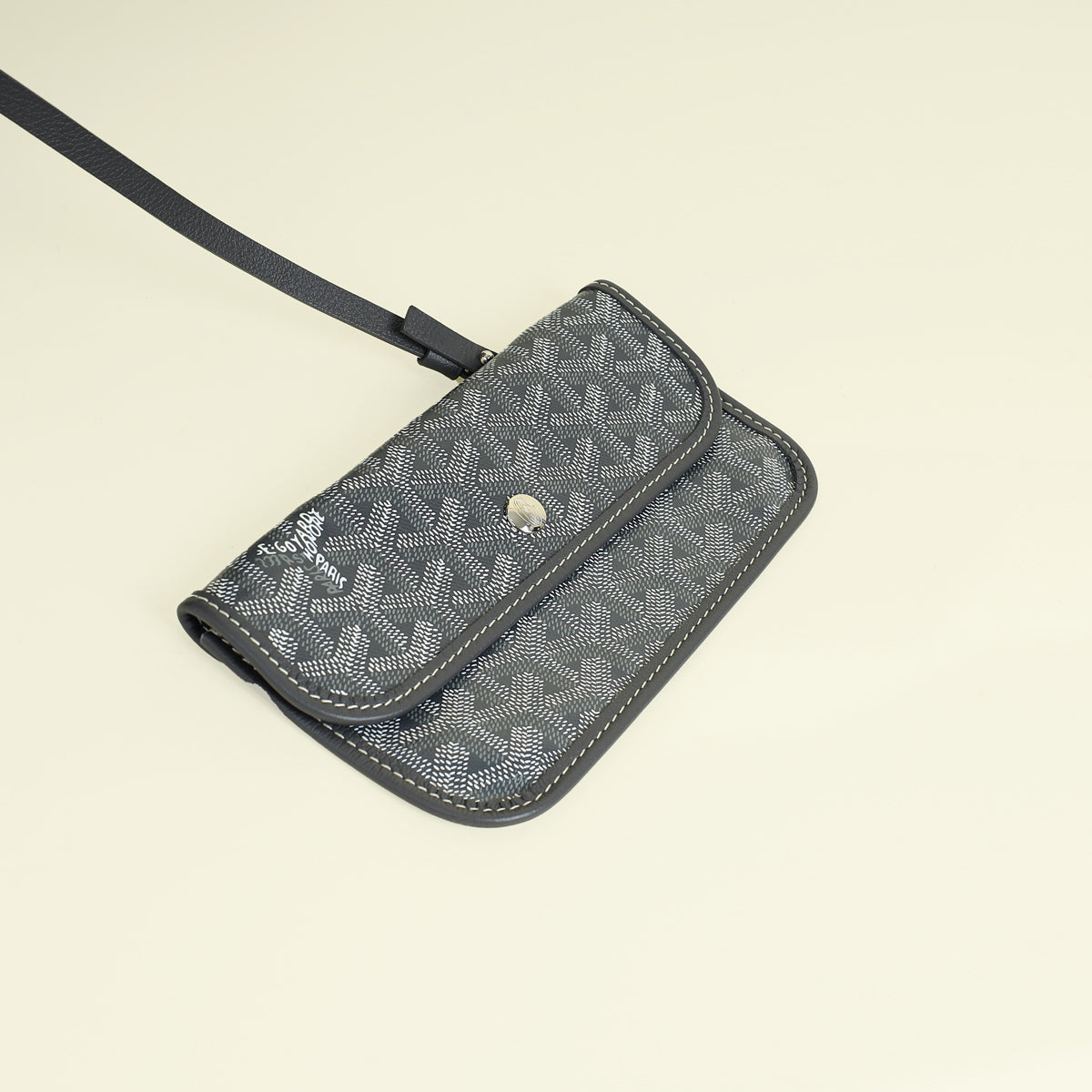 Goyard Grey Goyardine Saint Louis GM Bag W/ Clip | Pre-Owned The