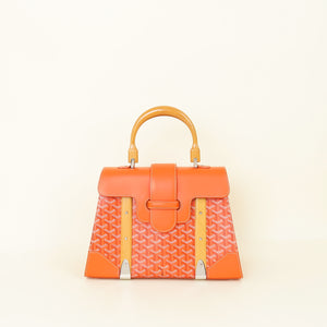 Goyard Orange Goyardine Saigon GM Bag