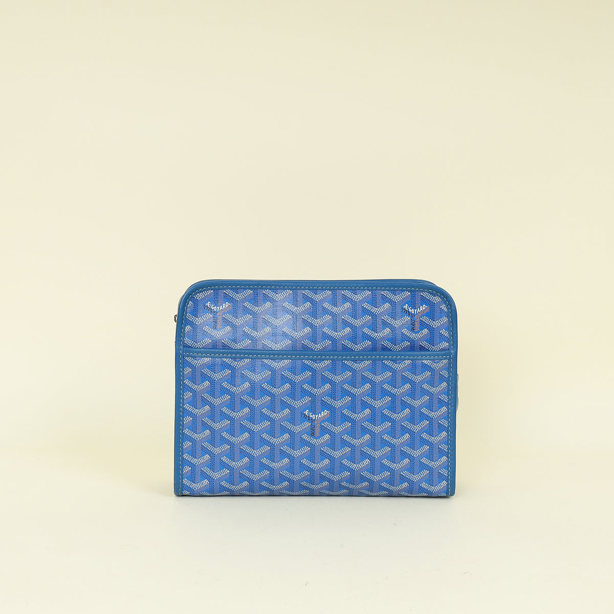 Goyard Blue Goyardine Jouvence MM Pouch-Pouch-Goyard-THE CLOSET