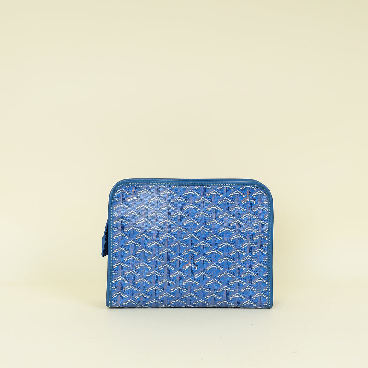 Goyard Blue Goyardine Jouvence MM Pouch-Pouch-Goyard-THE CLOSET