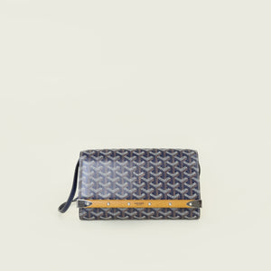 Goyard Blue Goyardine Monte Carlo PM Clutch